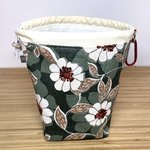 Bobbel-Bag To-Go „Weiße Blumen“
